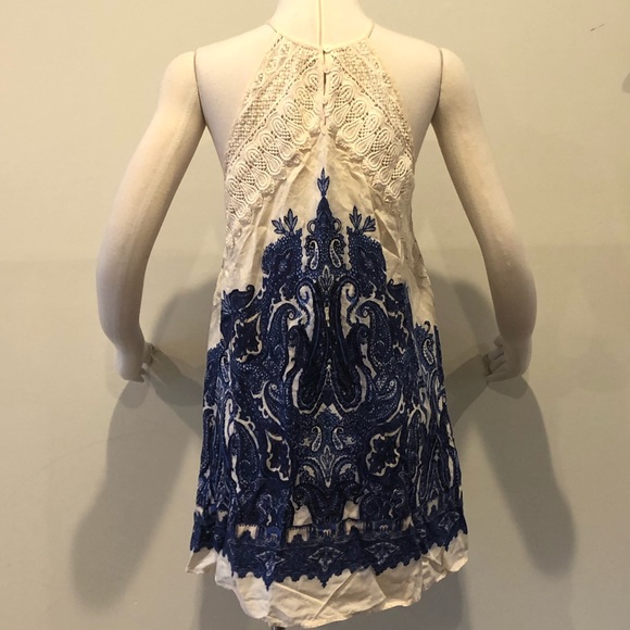 Free People Paisley Crochet Mini Sundress NWOT - Picture 8 of 8